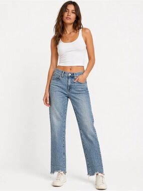 Madewell Medium Wash Straight Tall Leg Jeans